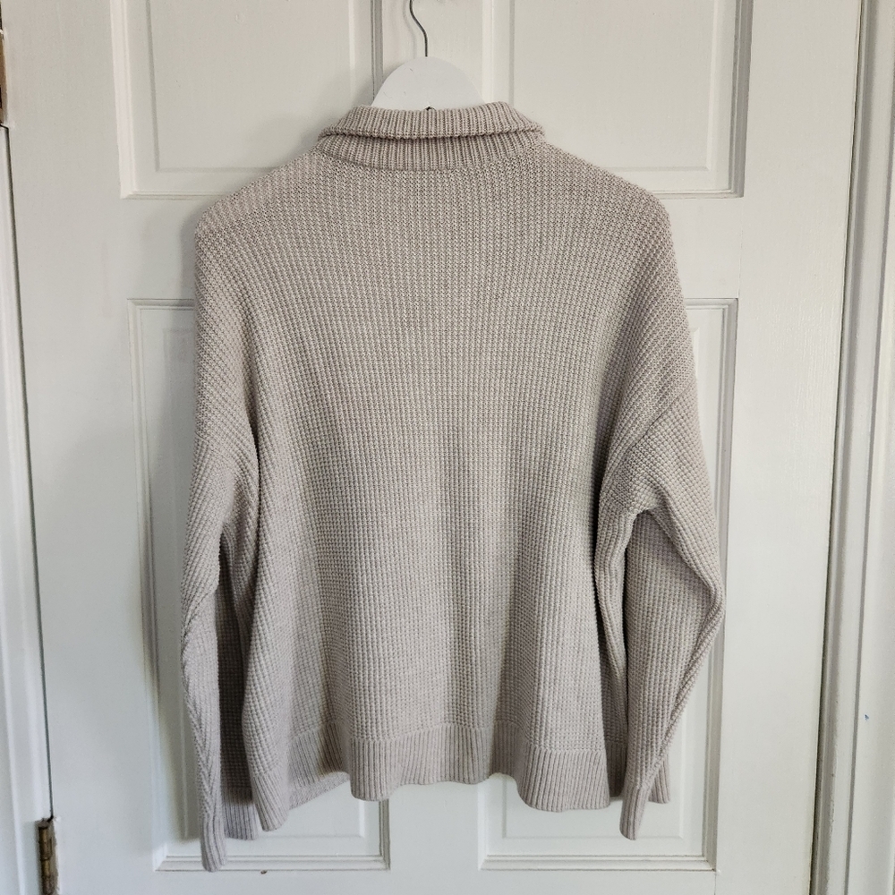 Eileen Fisher Peruvian Organic Cotton High Collar Cardigan - Picture 5 of 8